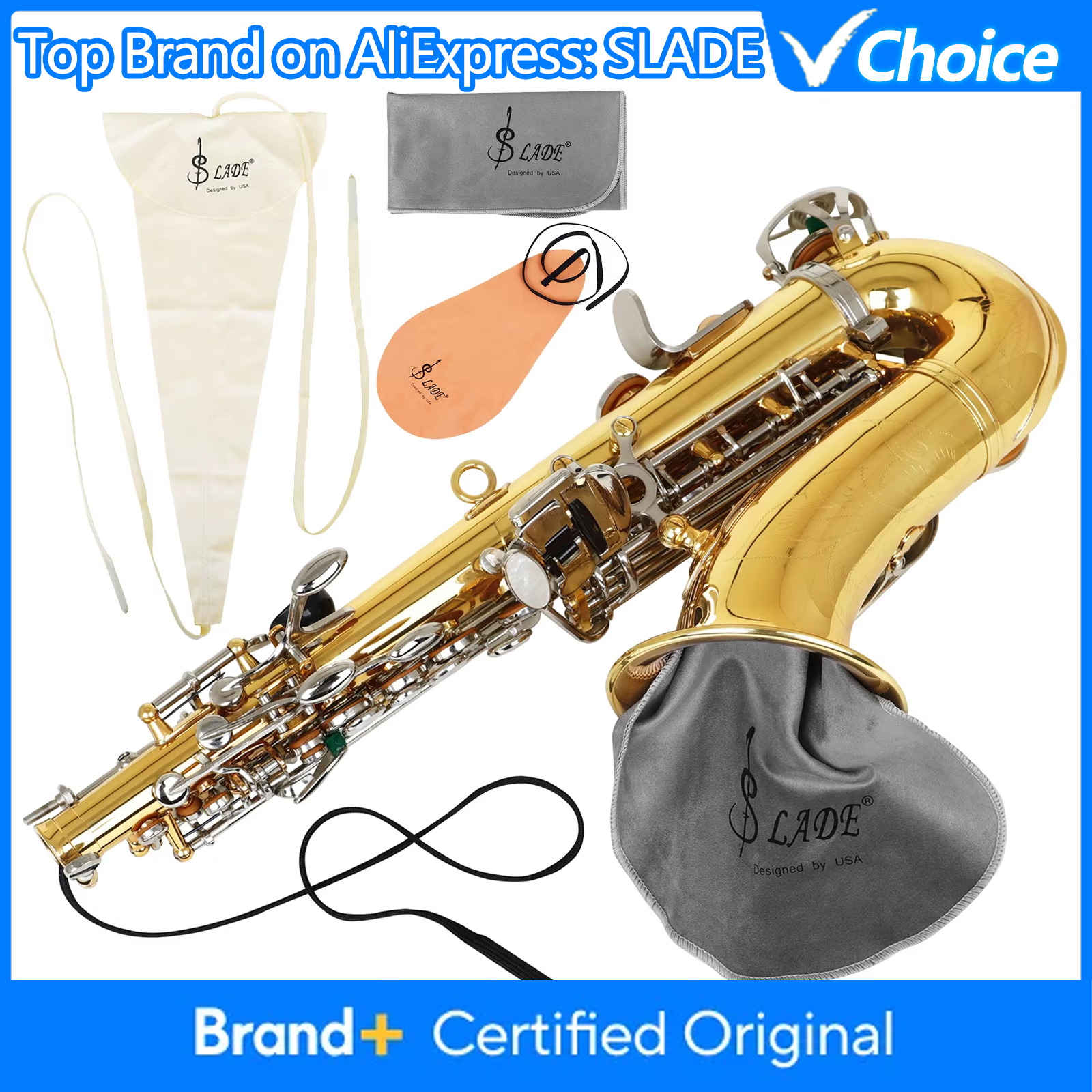 Musical Instrument Trombone - SLADE Saxophone Cleaning Wipes Sets Knitted