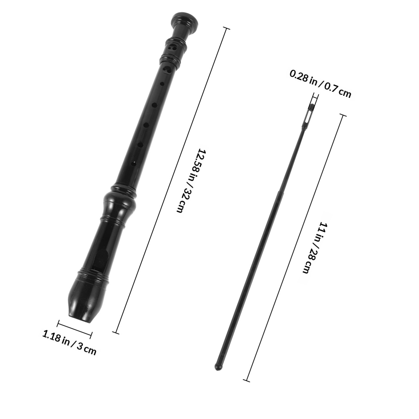 8 Hole Black Soprano Recorder  – Soprano Recorder Plastic recenzja i cena