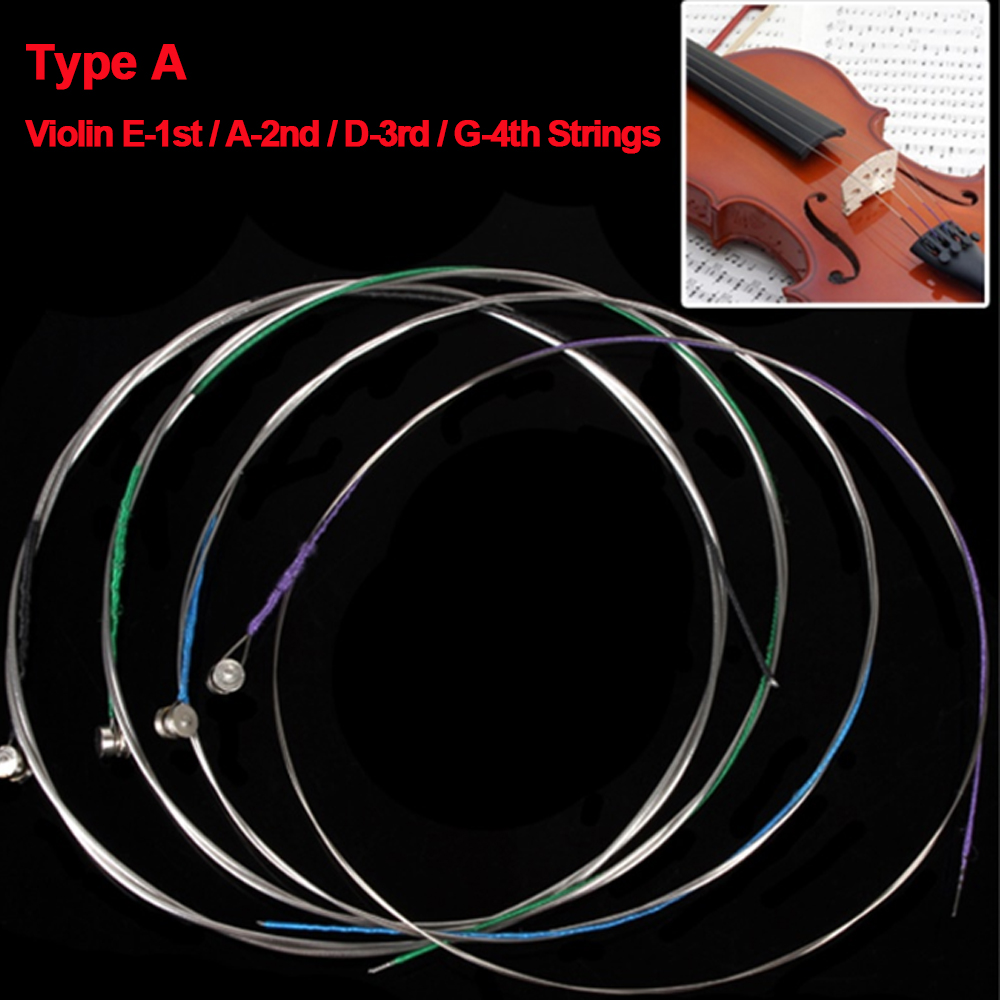 4pcs/set Violin Strings E-A-D- – Musical Instrument Violin recenzja i cena