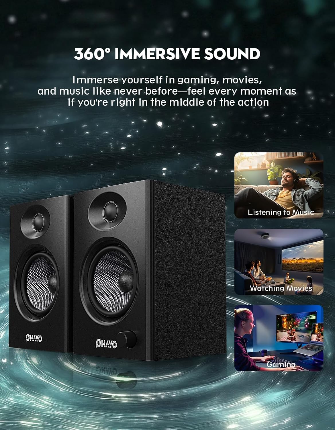 OHAYO 60W Computer Speakers fo – Musical Instrument Vector recenzja i cena